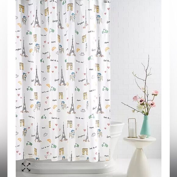 WHIM BY MARTHA STEWART COLLECTION
Paris Pup Shower Curtain 72 x 72 - Picture 1 of 2